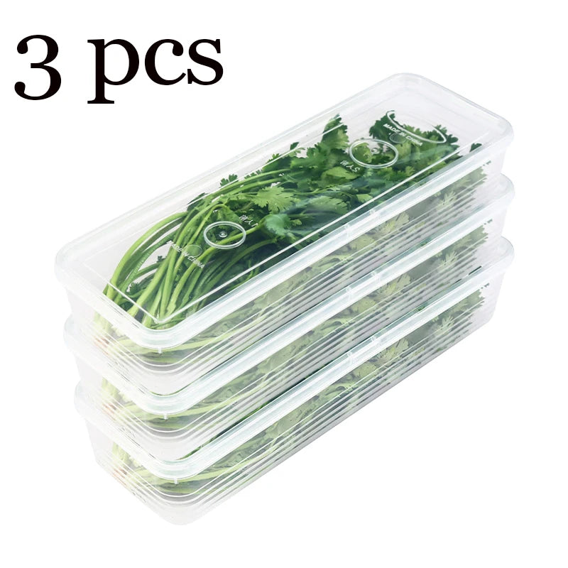 Caixas organizadoras para geladeira, vegetais, frutas, conservação de alimentos frescos, transparente, caixa de armazenamento selada