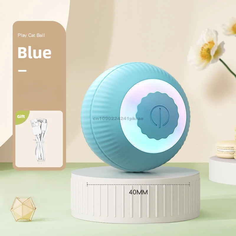 Bola interativa brinquedo bola de rolamento automático falso cauda recarregável inteligente animal de estimação brinquedo elétrico cão gato treinamento imitar mouse