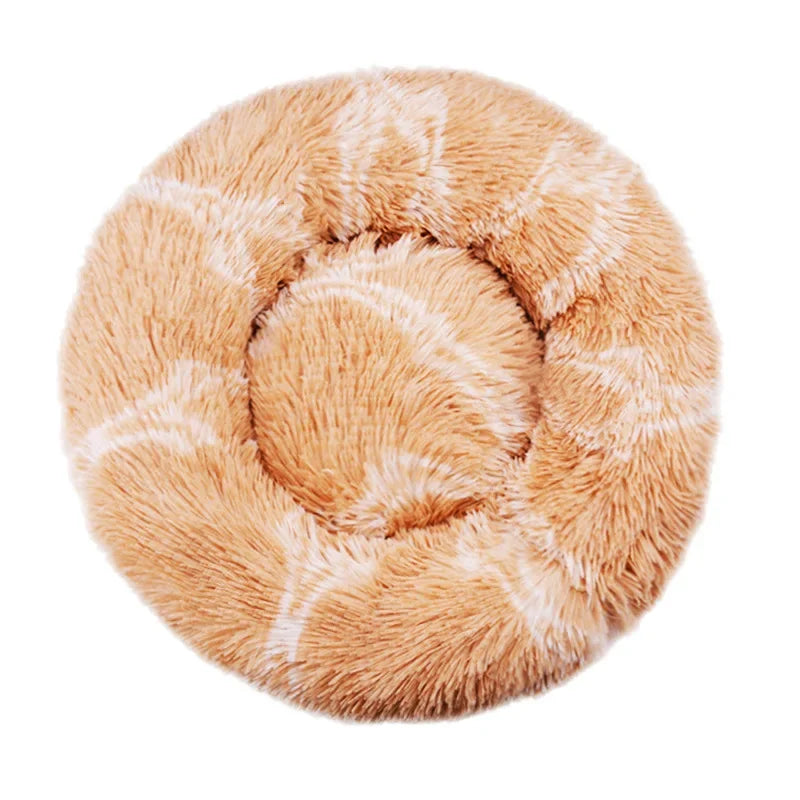 Cama redonda para animais de estimação, 40-90cm, 6 tamanhos, cama grande para cães, super macia, casa de pelúcia para cães médios, inverno, quente, dormir