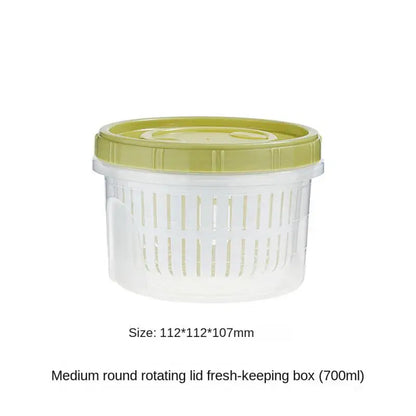 Caixa de armazenamento de geladeira cozinha alimentos vegetais frutas caixa de armazenamento cesta de drenagem recipientes de armazenamento organizador de geladeira caixa de armazenamento