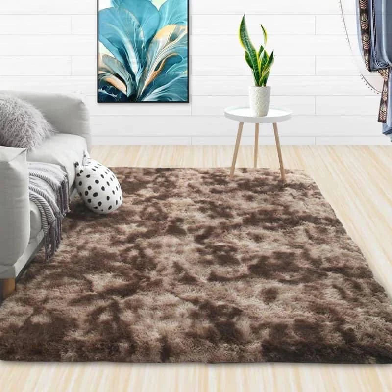 Tapete de Veludo Luxuoso VIKAMA, Macio e Antiderrapante, Tapete de Pelúcia para Quarto e Sala de Estar, Decoração Aconchegante para o Lar