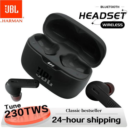 Fone Bluetooth Original JBL Tune 230nc TWS Wireless  Headset Stereo Bass Waterproof Sports Earphone with Microphone Headphone T230nc