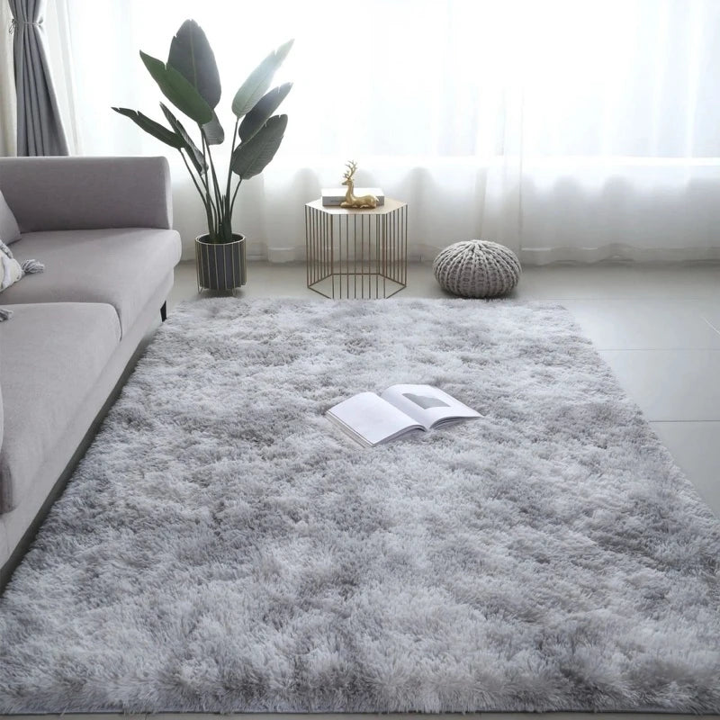 Tapete de Veludo Luxuoso VIKAMA, Macio e Antiderrapante, Tapete de Pelúcia para Quarto e Sala de Estar, Decoração Aconchegante para o Lar