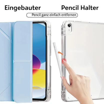 Capa para iPad 5 6 7 8 9 10 11 Air 11 13 inch /Mini 6th 7th gen /Pro 11 12.9 (3rd/4th/5th/6th gen), 3+Y Fold Crystal Clear Case