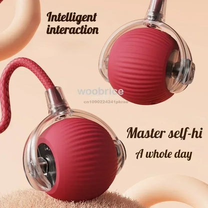Bola interativa brinquedo bola de rolamento automático falso cauda recarregável inteligente animal de estimação brinquedo elétrico cão gato treinamento imitar mouse