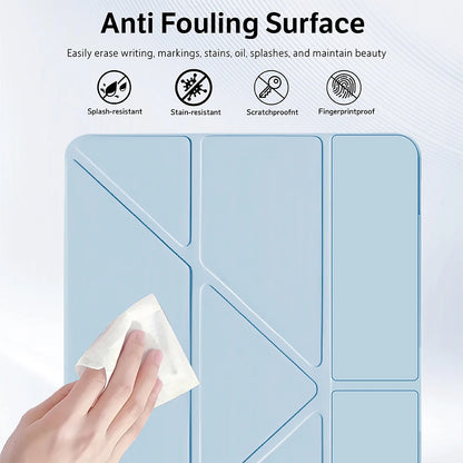 Capa para iPad 5 6 7 8 9 10 11 Air 11 13 inch /Mini 6th 7th gen /Pro 11 12.9 (3rd/4th/5th/6th gen), 3+Y Fold Crystal Clear Case