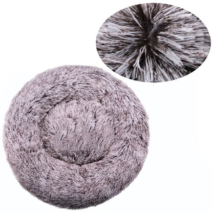 Cama redonda para animais de estimação, 40-90cm, 6 tamanhos, cama grande para cães, super macia, casa de pelúcia para cães médios, inverno, quente, dormir