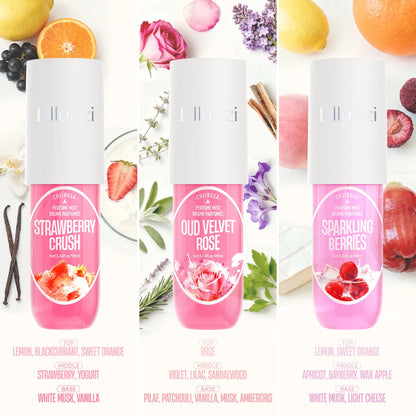 Body Splash Sprays de fragrância corporal, com uma variedade de opções, oferecem um aroma encantador e duradouro para mantê-lo(a) em um bom humor o dia todo.