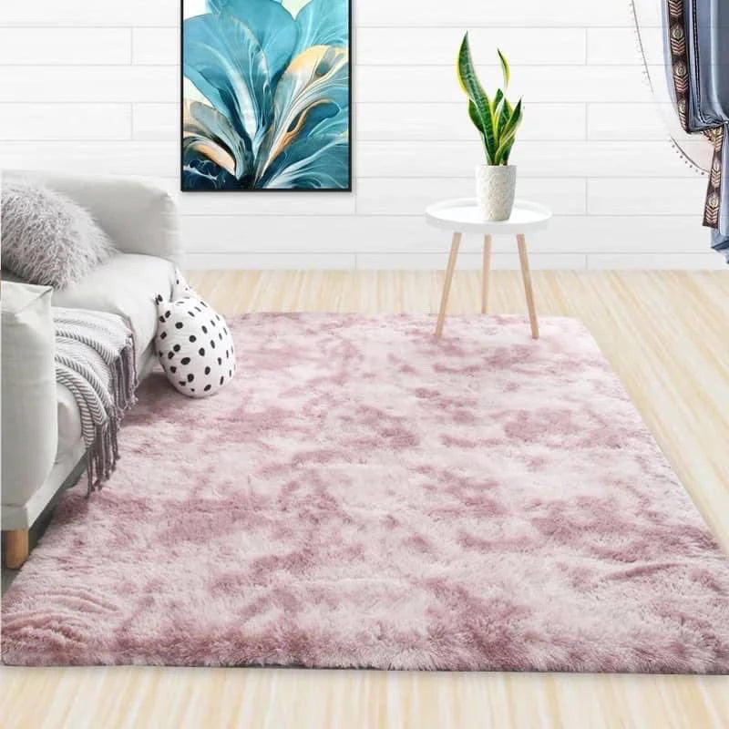 Tapete de Veludo Luxuoso VIKAMA, Macio e Antiderrapante, Tapete de Pelúcia para Quarto e Sala de Estar, Decoração Aconchegante para o Lar
