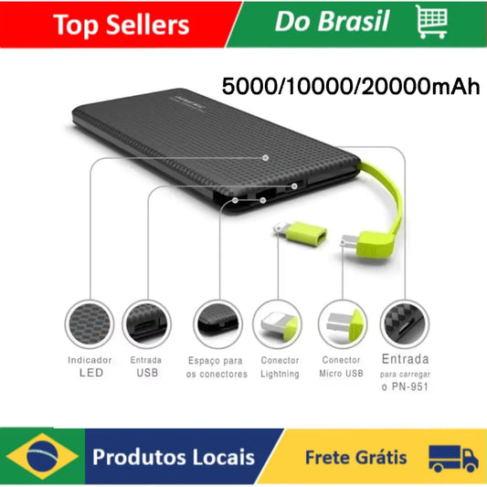 Carreador portátil Power Bank 5000 10000 20000