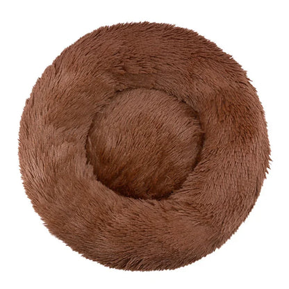 Cama redonda para animais de estimação, 40-90cm, 6 tamanhos, cama grande para cães, super macia, casa de pelúcia para cães médios, inverno, quente, dormir