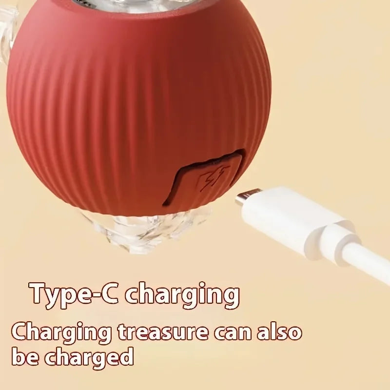 Bola interativa brinquedo bola de rolamento automático falso cauda recarregável inteligente animal de estimação brinquedo elétrico cão gato treinamento imitar mouse
