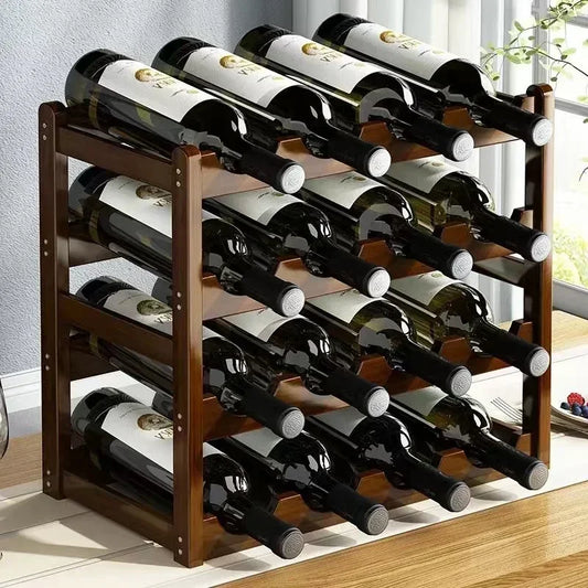Porta Vinho tinto decoração grade doméstica rack de exibição de vinho mesa criativa rack de garrafa de vinho simples armário de vinho montar rack de armazenamento