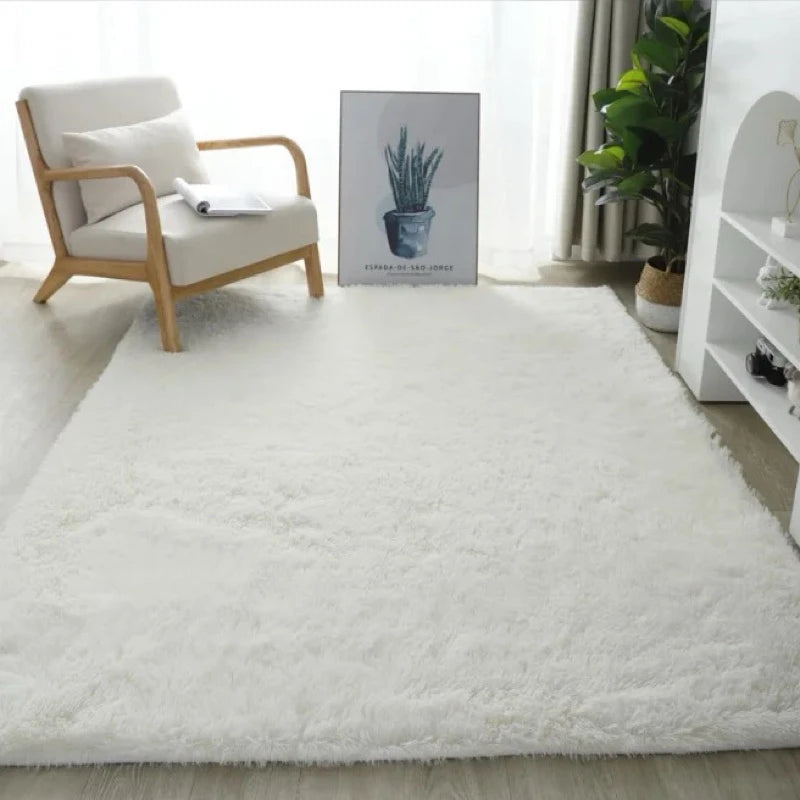 Tapete de Veludo Luxuoso VIKAMA, Macio e Antiderrapante, Tapete de Pelúcia para Quarto e Sala de Estar, Decoração Aconchegante para o Lar