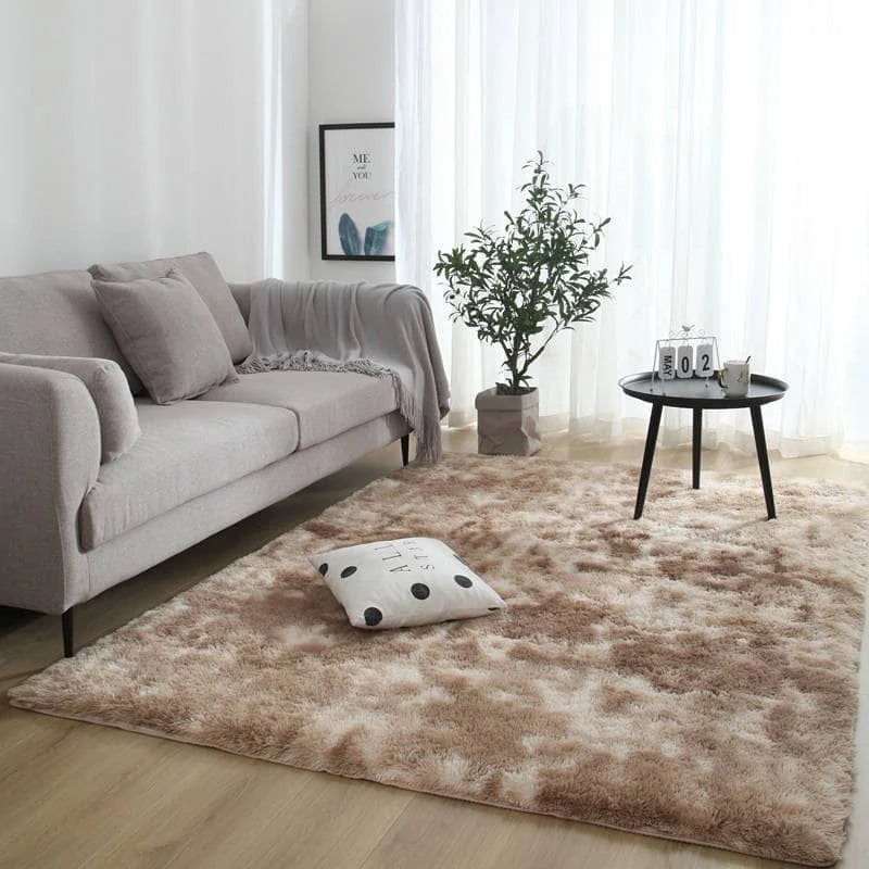 Tapete de Veludo Luxuoso VIKAMA, Macio e Antiderrapante, Tapete de Pelúcia para Quarto e Sala de Estar, Decoração Aconchegante para o Lar