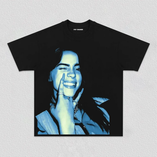 Camiseta Billie Eilish Ocean Eyes T-Shirt Tee High-Quality Streetwear Soft Classic Y2K Style