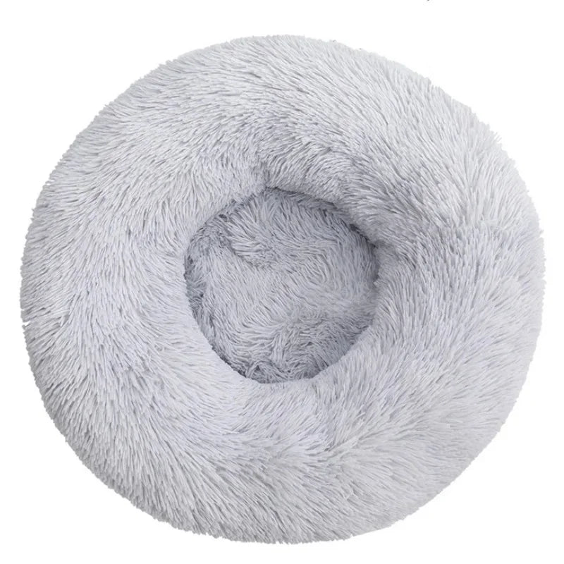 Cama redonda para animais de estimação, 40-90cm, 6 tamanhos, cama grande para cães, super macia, casa de pelúcia para cães médios, inverno, quente, dormir