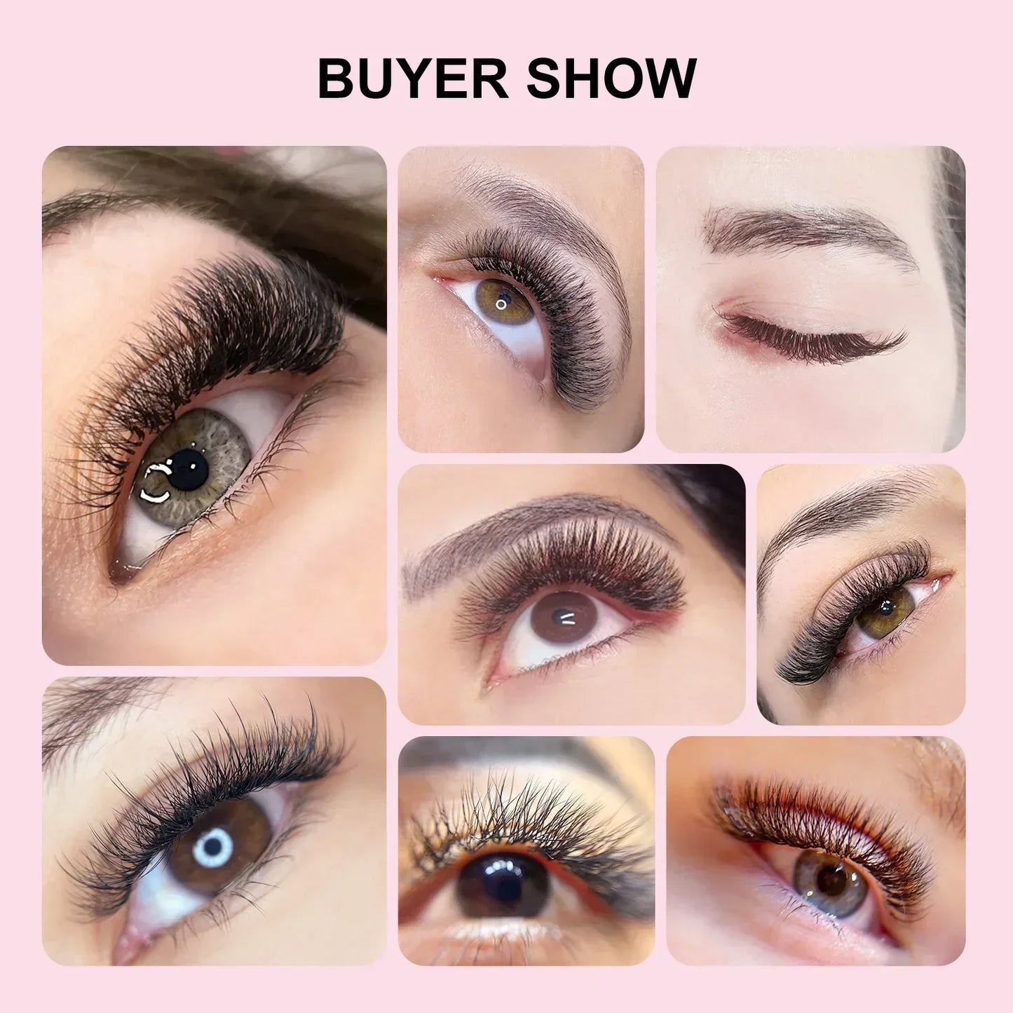 Kit Extensão Cílios ARISON YY W Shape Eyelashes, Premade Volume, Fino, Macio, Fino, Facilmente Enxertando Extensão, Brasileiro, Cilios W3D, W4D,W5D