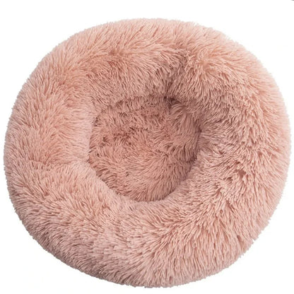 Cama redonda para animais de estimação, 40-90cm, 6 tamanhos, cama grande para cães, super macia, casa de pelúcia para cães médios, inverno, quente, dormir