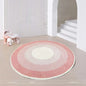 Tapetes macios e fofos, redondos, laváveis, ombre, gradiente, rosa, abstrato, para quarto, meninas, tapete felpudo