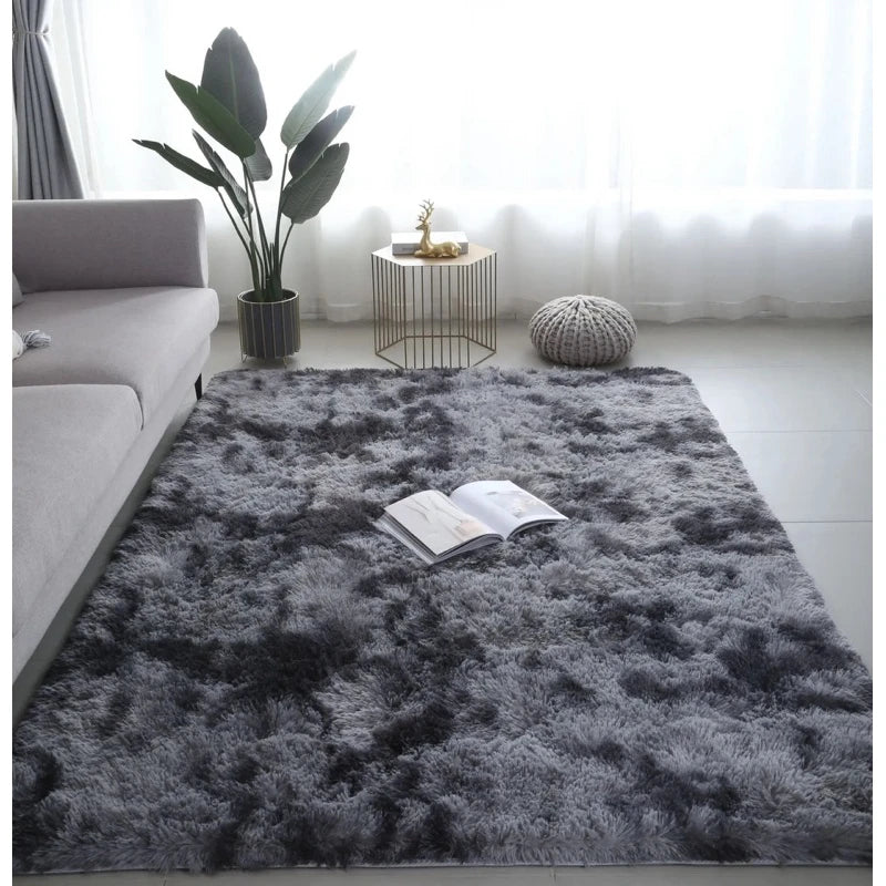 Tapete de Veludo Luxuoso VIKAMA, Macio e Antiderrapante, Tapete de Pelúcia para Quarto e Sala de Estar, Decoração Aconchegante para o Lar
