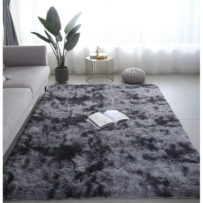 Tapete de Veludo Luxuoso VIKAMA, Macio e Antiderrapante, Tapete de Pelúcia para Quarto e Sala de Estar, Decoração Aconchegante para o Lar