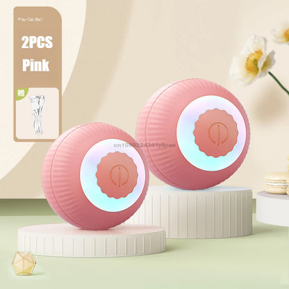 Bola interativa brinquedo bola de rolamento automático falso cauda recarregável inteligente animal de estimação brinquedo elétrico cão gato treinamento imitar mouse