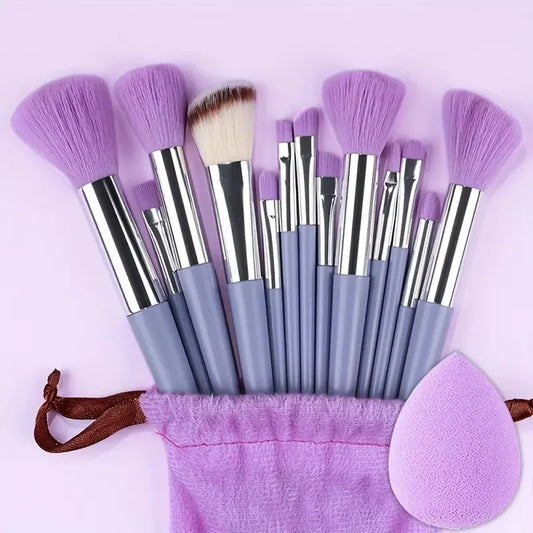 Pincéis maquiagem 13PCS Makeup Brushes Set Foundation Eyeshadow Blush Powder Blending Soft Fluffy Cosmetic Full Set Female Makeup Tool