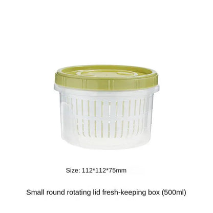 Caixa de armazenamento de geladeira cozinha alimentos vegetais frutas caixa de armazenamento cesta de drenagem recipientes de armazenamento organizador de geladeira caixa de armazenamento