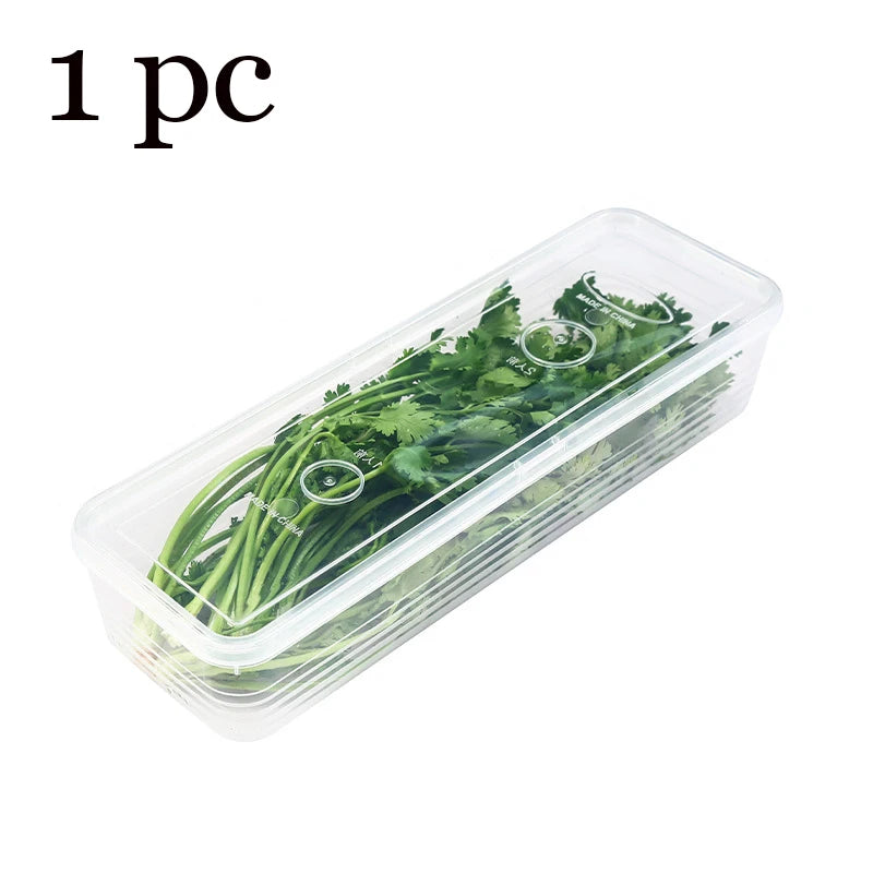 Caixas organizadoras para geladeira, vegetais, frutas, conservação de alimentos frescos, transparente, caixa de armazenamento selada