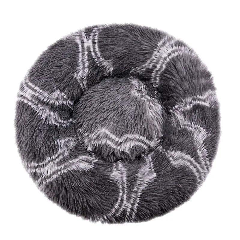 Cama redonda para animais de estimação, 40-90cm, 6 tamanhos, cama grande para cães, super macia, casa de pelúcia para cães médios, inverno, quente, dormir