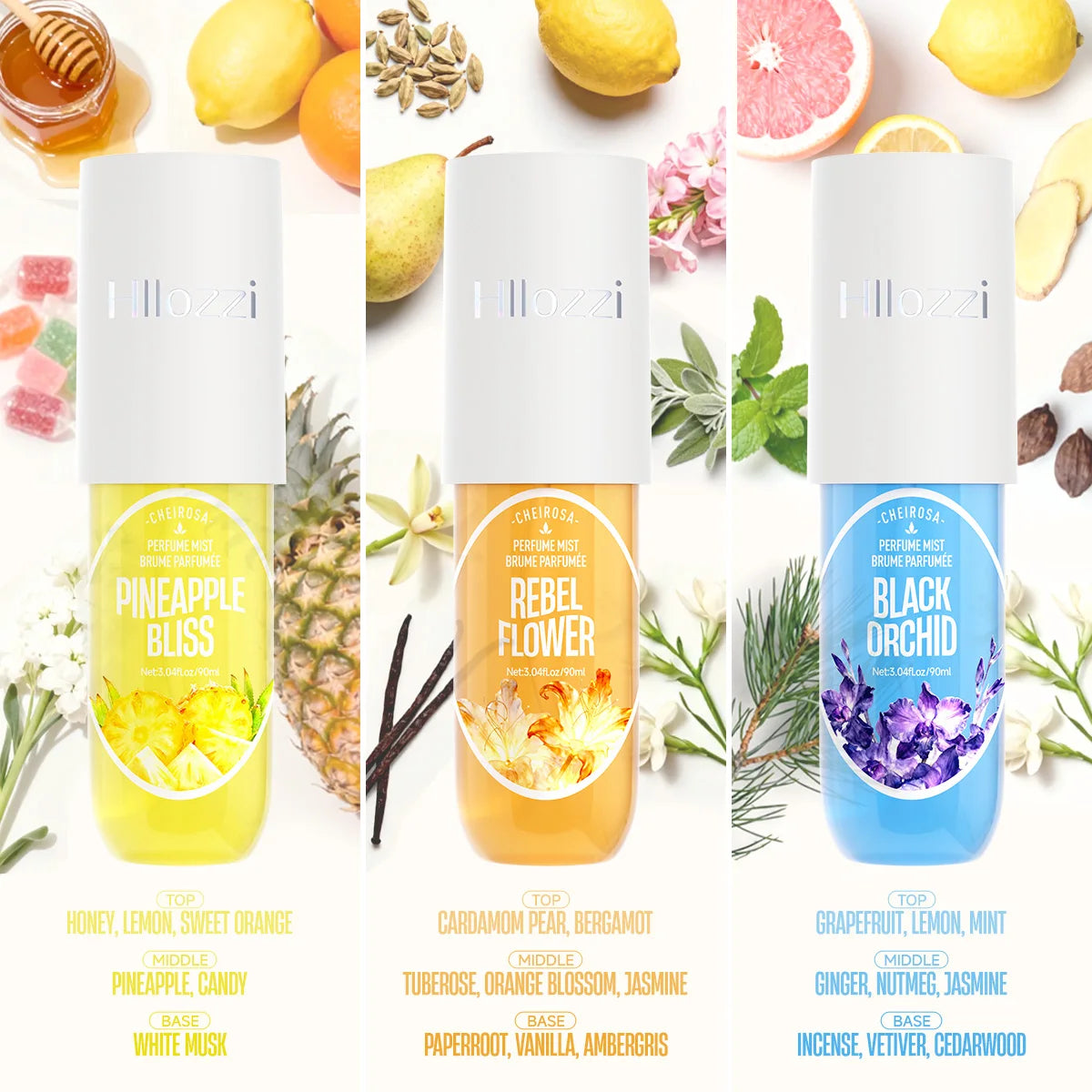 Body Splash Sprays de fragrância corporal, com uma variedade de opções, oferecem um aroma encantador e duradouro para mantê-lo(a) em um bom humor o dia todo.