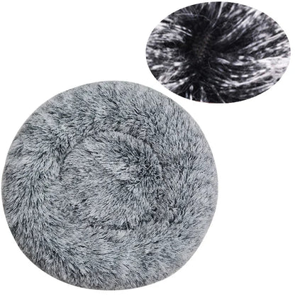 Cama redonda para animais de estimação, 40-90cm, 6 tamanhos, cama grande para cães, super macia, casa de pelúcia para cães médios, inverno, quente, dormir