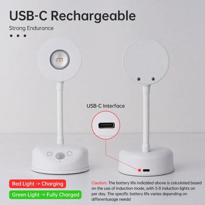 Luz noturna com sensor de movimento, sem fio, usb, led para cozinha, quarto, mural, sala de estar, lâmpada de parede, iluminação interna, led usb