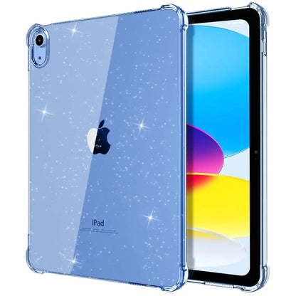 Capa glittler iPad 11th 10th 9th 8th Generation Air Mini Pro 8.3 9.7 10.2 10.9 11 Shimmering Glittering Soft Silicone Case Airbag Shell