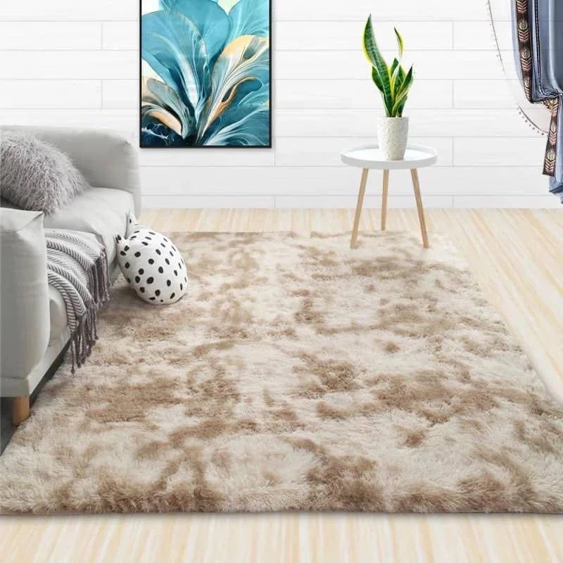 Tapete de Veludo Luxuoso VIKAMA, Macio e Antiderrapante, Tapete de Pelúcia para Quarto e Sala de Estar, Decoração Aconchegante para o Lar