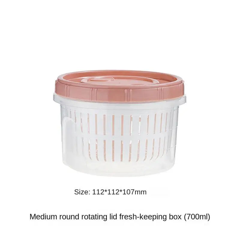 Caixa de armazenamento de geladeira cozinha alimentos vegetais frutas caixa de armazenamento cesta de drenagem recipientes de armazenamento organizador de geladeira caixa de armazenamento
