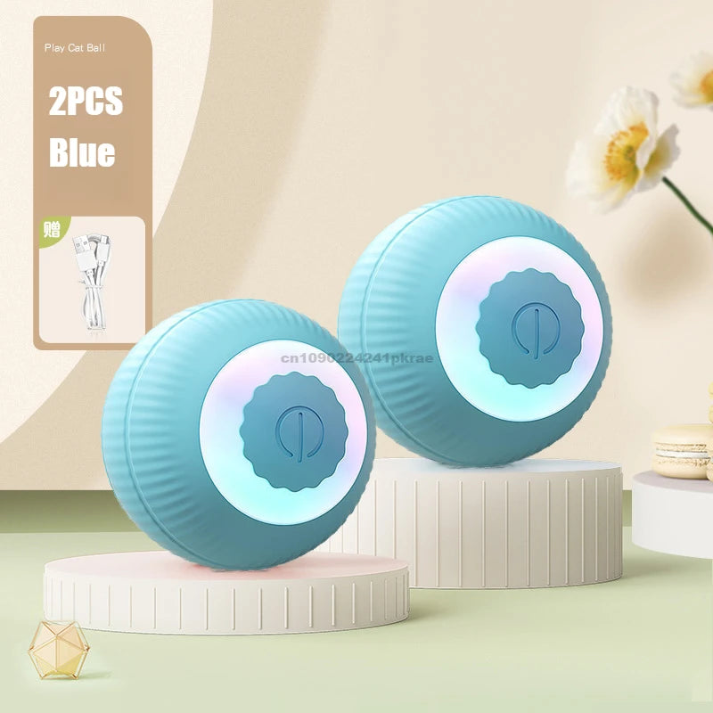 Bola interativa brinquedo bola de rolamento automático falso cauda recarregável inteligente animal de estimação brinquedo elétrico cão gato treinamento imitar mouse