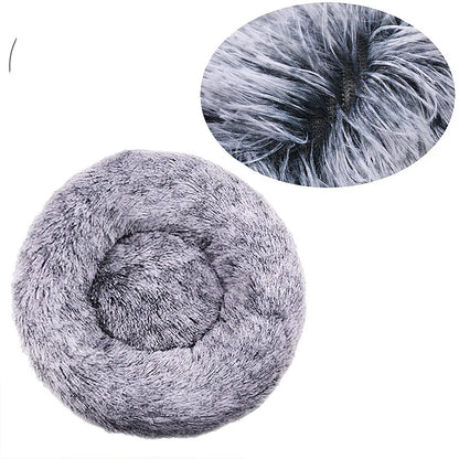 Cama redonda para animais de estimação, 40-90cm, 6 tamanhos, cama grande para cães, super macia, casa de pelúcia para cães médios, inverno, quente, dormir