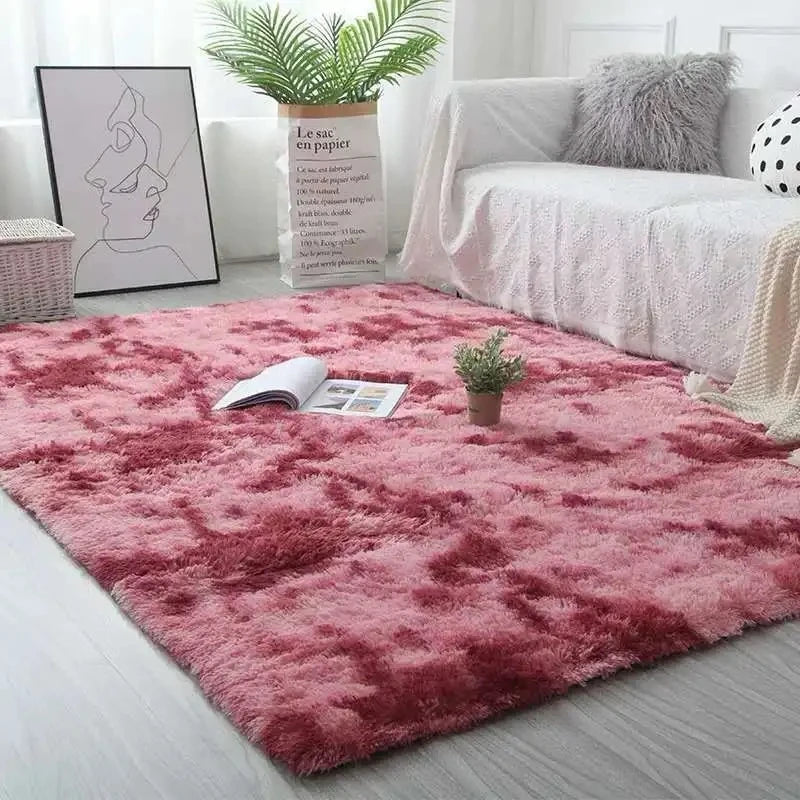 Tapete de Veludo Luxuoso VIKAMA, Macio e Antiderrapante, Tapete de Pelúcia para Quarto e Sala de Estar, Decoração Aconchegante para o Lar