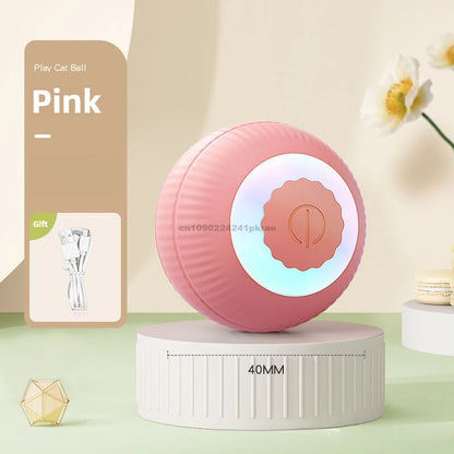 Bola interativa brinquedo bola de rolamento automático falso cauda recarregável inteligente animal de estimação brinquedo elétrico cão gato treinamento imitar mouse