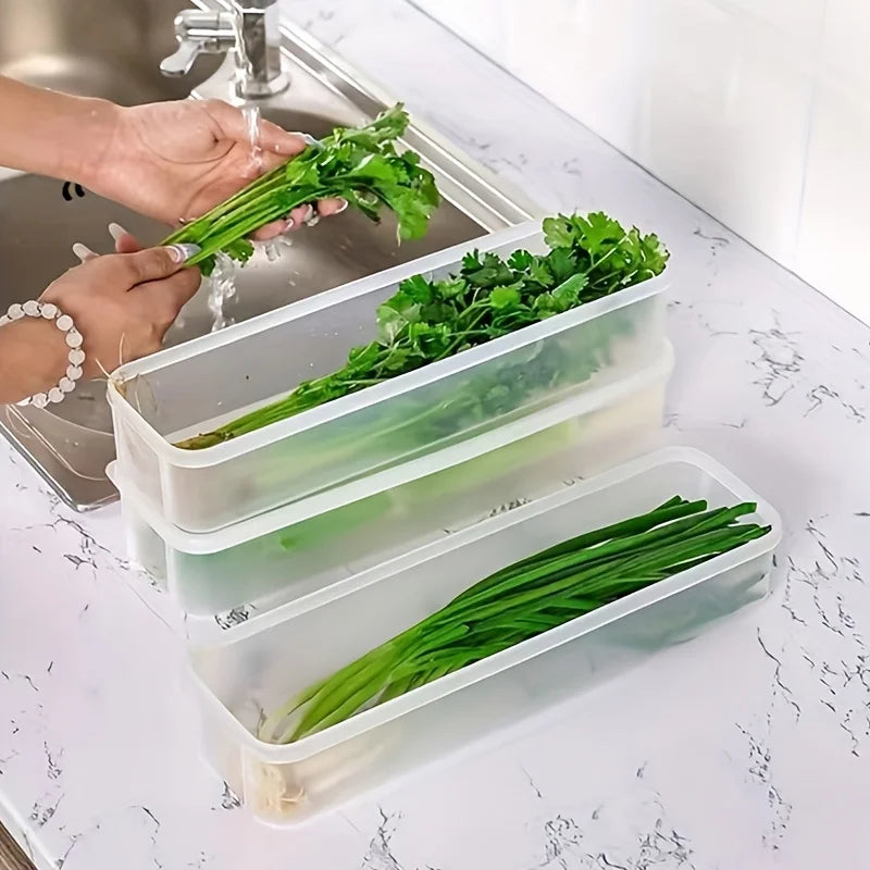 Caixas organizadoras para geladeira, vegetais, frutas, conservação de alimentos frescos, transparente, caixa de armazenamento selada