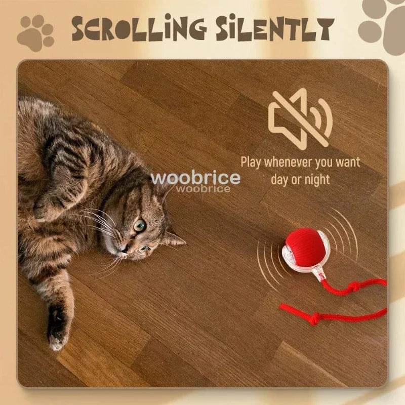 Bola interativa brinquedo bola de rolamento automático falso cauda recarregável inteligente animal de estimação brinquedo elétrico cão gato treinamento imitar mouse