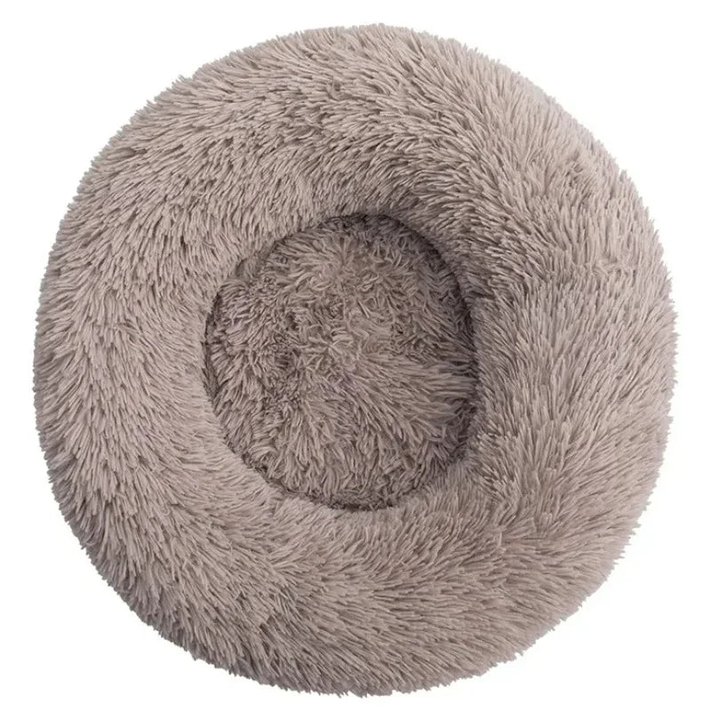 Cama redonda para animais de estimação, 40-90cm, 6 tamanhos, cama grande para cães, super macia, casa de pelúcia para cães médios, inverno, quente, dormir