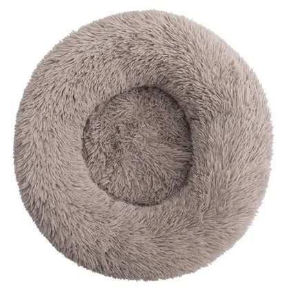 Cama redonda para animais de estimação, 40-90cm, 6 tamanhos, cama grande para cães, super macia, casa de pelúcia para cães médios, inverno, quente, dormir