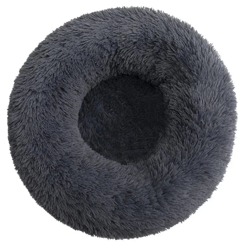 Cama redonda para animais de estimação, 40-90cm, 6 tamanhos, cama grande para cães, super macia, casa de pelúcia para cães médios, inverno, quente, dormir