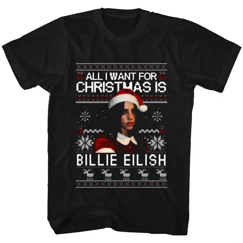 Camiseta Billie Eilish Ocean Eyes T-Shirt Tee High-Quality Streetwear Soft Classic Y2K Style