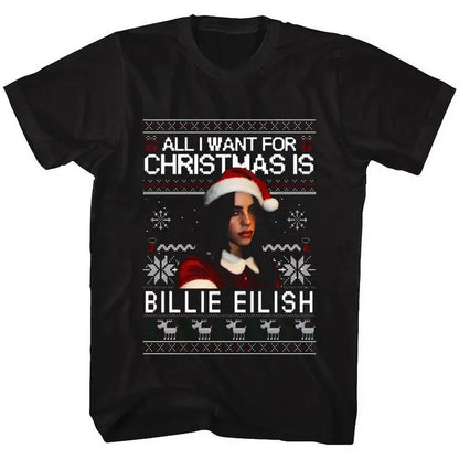 Camiseta Billie Eilish Ocean Eyes T-Shirt Tee High-Quality Streetwear Soft Classic Y2K Style