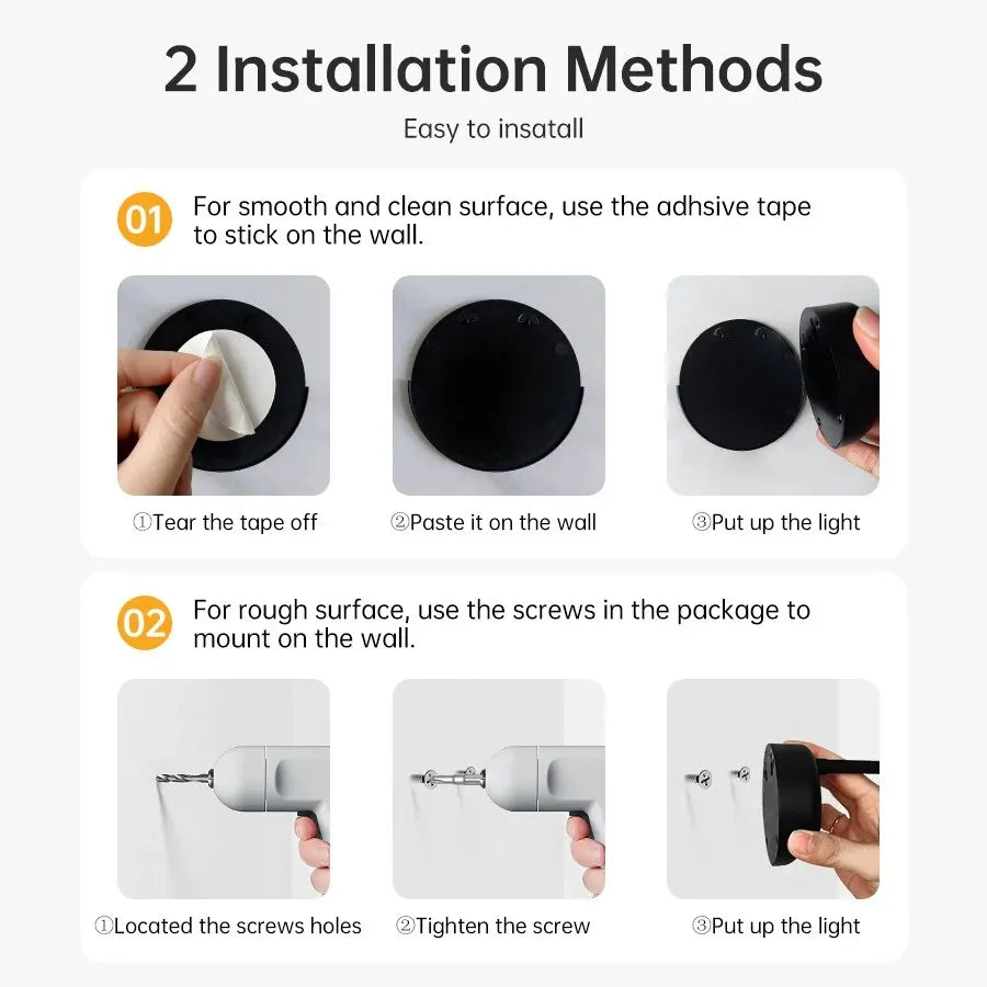 Luz noturna com sensor de movimento, sem fio, usb, led para cozinha, quarto, mural, sala de estar, lâmpada de parede, iluminação interna, led usb
